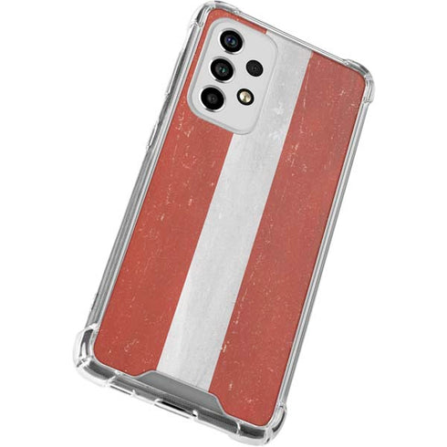 Latvia Flag Distressed Galaxy A53 5G Clear Case